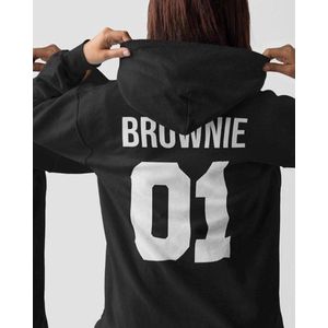 Blondie & Brownie 01 Hoodie (Brownie - Maat 4XL) | BFF Koppel Sweater | Best Friends Forever