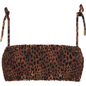 Beachlife Leopard Lover shirring bikinitop