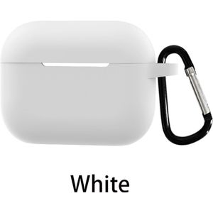 Hoesje met clip geschikt voor Apple AirPods Pro 2 (2022) | Siliconen Case met haak | Wit