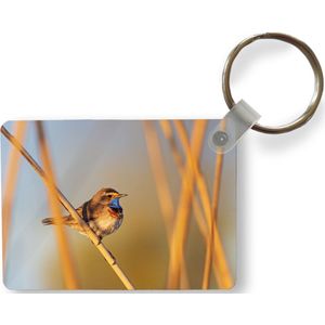 Sleutelhanger - Vogels - Blauwborst - Riet - Uitdeelcadeautjes - Plastic