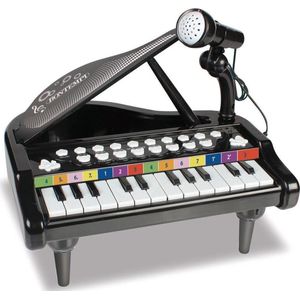Bontempi Elektronische Piano Met Microfoon 30 Cm Zwart