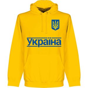 Oekraïne Team Hoodie - Geel - Kinderen - 140