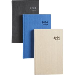 Brepols Agenda 2024 • Trade 6t • Kashmir • 7,7 x 12 cm • Zwart/Antraciet