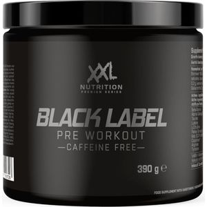 XXL Nutrition - Black Label Pre-Workout Zonder Cafeïne - Beta-Alanine, Taurine, L-Citrulline & Arginine - Pre Workout Energy Drink Sport Supplement - Orange Fruit Cafeïnevrij - 390 Gram - 30 doseringen