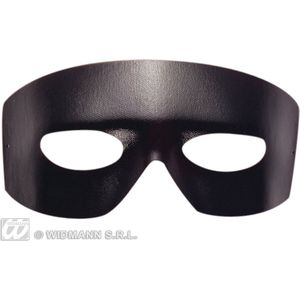 Widmann - Zorro Kostuum - Oogmasker Ruiter Lederlook - Zwart - Carnavalskleding - Verkleedkleding