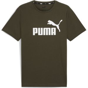 PUMA ESS Logo Tee (s) Heren T-shirt - Dark Olive - Maat L