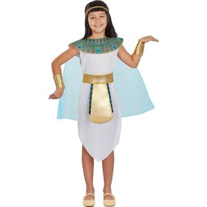 Funidelia | Cleopatrakostuum voor meisjes  Egypte, Farao, Koningin vanEgypte, Landen - Kostuum voor kinderen Accessoire verkleedkleding en rekwisieten voor Halloween, carnaval & feesten - Maat 122 - 134 cm - Wit