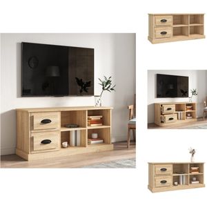 vidaXL TV-meubel - TV-kast - 102 x 35.5 x 47.5 cm - Sonoma eiken - Kast