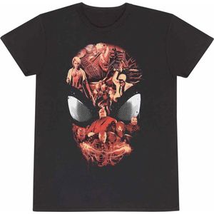 Marvel SpiderMan - Video Game Character Roster Mens Tshirt - M - Zwart