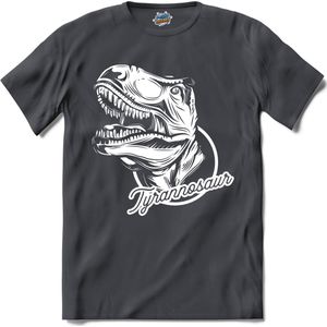 Tyrannosaur | Dino - Dinosaur - Dinosauriërs - T-Shirt - Unisex - Mouse Grey - Maat S