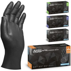 Zwarte wegwerphandschoenen – Extra sterke nitril werk- en tuinhandschoenen, 50 stuks