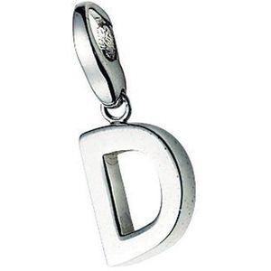 Charm | bedel | zilver | letter | D | zirkonia