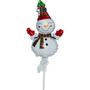 Kiddos Folieballonnen Kerstthema - Kerstdecoratie - Sneeuwpop - set van 5