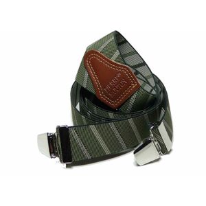 Pierre Mouton Montana Bretel - Bretels - Volwassenen - Heren - Groen - 120cm - 3 brede clips - M - L