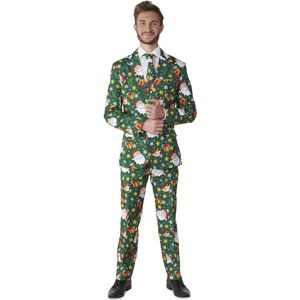 Suitmeister Santa Elves Green - Heren Pak - Elf Kostuum - Groen - Maat M