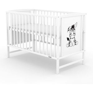 New Baby - Babybedje - BEA Zebra White - Kindermeubels - Klassieke babybedden - Kinderbedden - Geboortecadeau - Babymobilier