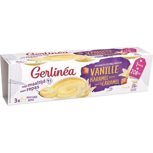 12x Gerlinea Pudding Vanille Karamel 3 Pack 630 gr