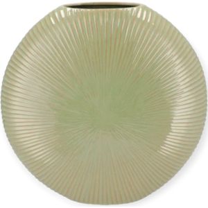 Daan kromhout - Vaas - Jada - Ovaal - Pistache/zacht groen - Keramiek - 23x7 cm