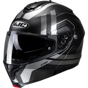 Hjc C91 Octo Black Grey Mc5Sf Modular Helmets XS - Maat XS - Helm