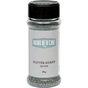 BrandNewCake® Glitter Suiker Zilver 85gr - Eetbare Gouden Glittersuiker - Taartdecoratie