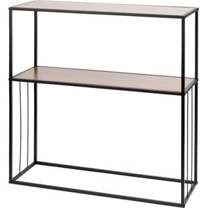 Wandkast - Dressoir - Roomdivider - Kast - Boekenkast - Wandkast - Metaal- Zwart - 78 x 26 x 77 cm