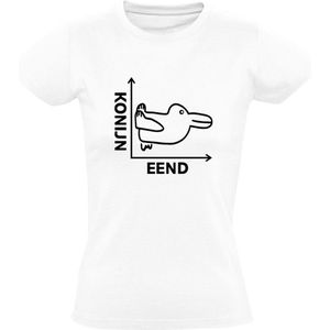 Konijn Eend Dames T-shirt - dieren - wiskunde - retro - natuurkunde - grafiek - huisdier - grappig