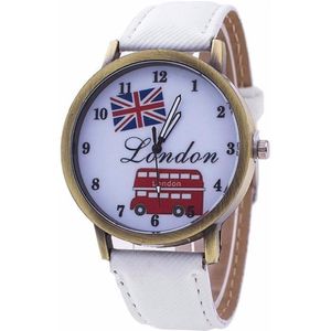 Hidzo Horloge London Ø 40 - Wit - In Horlogedoosje