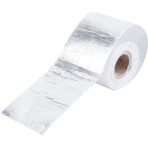 Hittebordbehuizing met plakband van aluminiumfolie 5 m x 5 cm reflecterende tape voor auto (zilver)