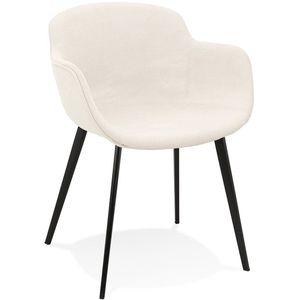 Alterego - NEGRONI - Stoel met armleuningen - Beige - 59x54x80 cm