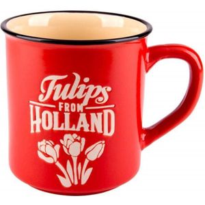 Mok - Beker Holland Tulpen Rood - Souvenir - Een Stuk