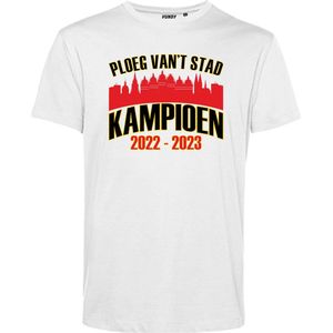 T-shirt Ploeg Van'T Stad Kamioen 2022/2023 | Antwerp FC artikelen | Kampioensshirt 2022/2023 | Antwerp Kampioen | Wit | maat XS