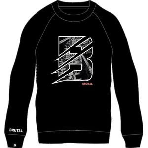BRUTAL® - Sweater - Sweatshirt Trui - Trui - Zwart - Grijs - Trui - Heren -Dames - Maat L