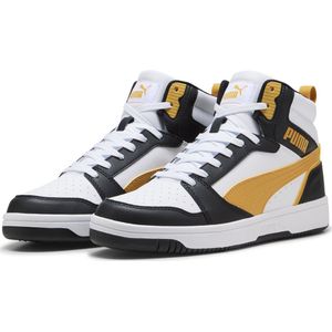 PUMA Rebound v6 Unisex Sneakers - PUMA White-Archive Gold-PUMA Black