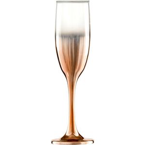 Vikko Décor - Champagne Glazen - Set van 6 Champagne Coupe - Flutes - Ombre Rosé Goud