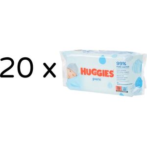 Huggies Babydoekjes Pure - 20 x 56 stuks