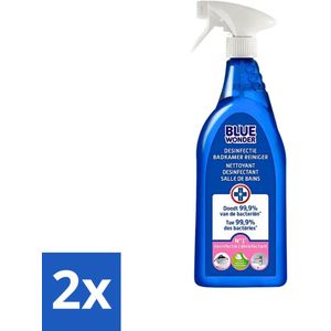 Blue Wonder - Desinfectie Reiniger - Badkamer - Krachtige Hygiëne - 750ml - Voordeelverpakking - 2 stuks