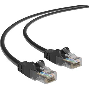 Cat 5e - U/UTP - Netwerkkabel - Patchkabel - Internetkabel - 1 Gbps - 1 meter - Zwart - Allteq