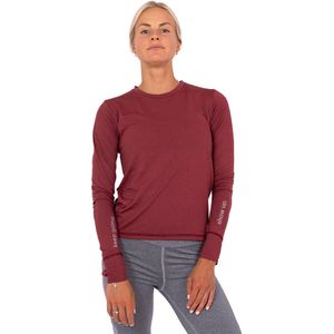 Gofluo - Sporttop Dames Jodie - Lange mouwen - Reflecterende quote - Sportkleding Dames - L - Bordeaux