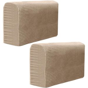 FAVOMOTO elastische armleuninghoezen, 2 stuks bankarmleuninghoezen verstelbaar, stretch bankarmkappen armleuningbeschermer armkappen, voor fauteuil, bank, fauteuil, bank rekbare armleuninghoes, comfortabel