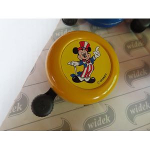 Widek - Fietsbel - Mickey mousse met hoed - Geel - 55mm
