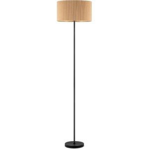 Home Sweet Home - Scandinavische stijl Vloerlamp - Corduroy Lampenkap - Cilinder - Karamel - ø40 x 165 cm - E27 Fitting - Geschikt voor Woonkamers en slaapkamers - met Voetschakelaar