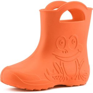 Ladeheid LA-CA-Frog Kinder Regenlaarzen - Rubber - Licht - EVA - Oranje (151c) - 30/31