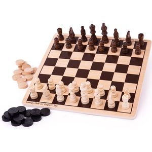 Spel - Dammen & schaken set
