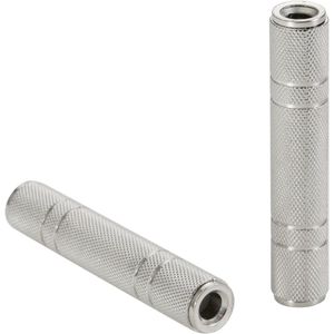 2 Stuks 635mm TRS/TS vrouwelijk naar vrouwelijk koppelstuk 1/4"" TRS stereo en TS mono jack adapter joiner - Verlenging gender changer converter voor versterker luidspreker gitaargeluid