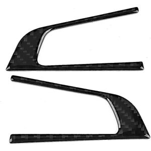 Stuurwiel 2 stuks decoratieve stuurknop koolstofvezel Trim Cover Compatibel met Alfa Romeo Giulia-2017 2018 2019