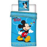 Disney Mickey - Dekbedovertrek - Eenpersoons - 140x200 cm + 1 kussensloop 63x63 cm - Polyester