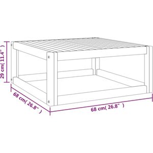 VidaXL Loungeset 12-delig met Groene Kussens - Massief Hout