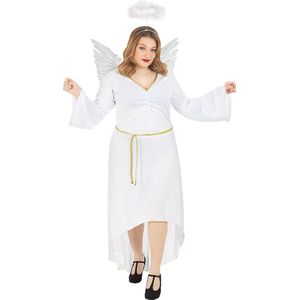 Funidelia | Engelenkostuum met Halo en Vleugels Plus Size voor vrouwen  Kerst, Kerstal - Kostuum voor Volwassenen Accessoire verkleedkleding en rekwisieten voor Halloween, carnaval & feesten - Maat XXL - Wit