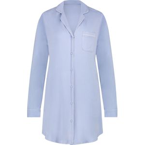 Hunkemöller Dames Nachtmode Nachthemd Jersey Essential - Blauw - maat L