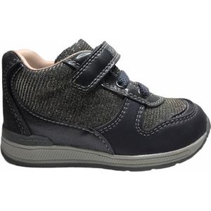 Geox velcro elastiek glitter/lederen sneakers Rishon Grijs mt 18